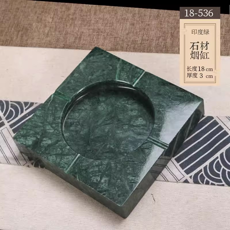 方形圆形天然大理石时尚烟灰缸个性潮流创意客厅办公室节日送礼品