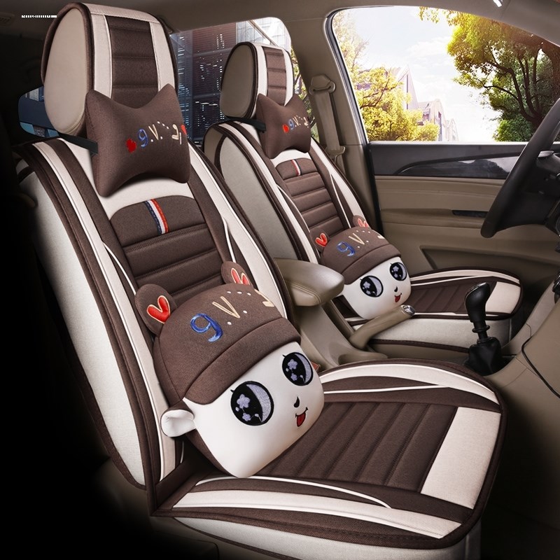 长安欧尚X70A专用座套七座A800睿行S50T汽车坐垫全包个性亚麻四