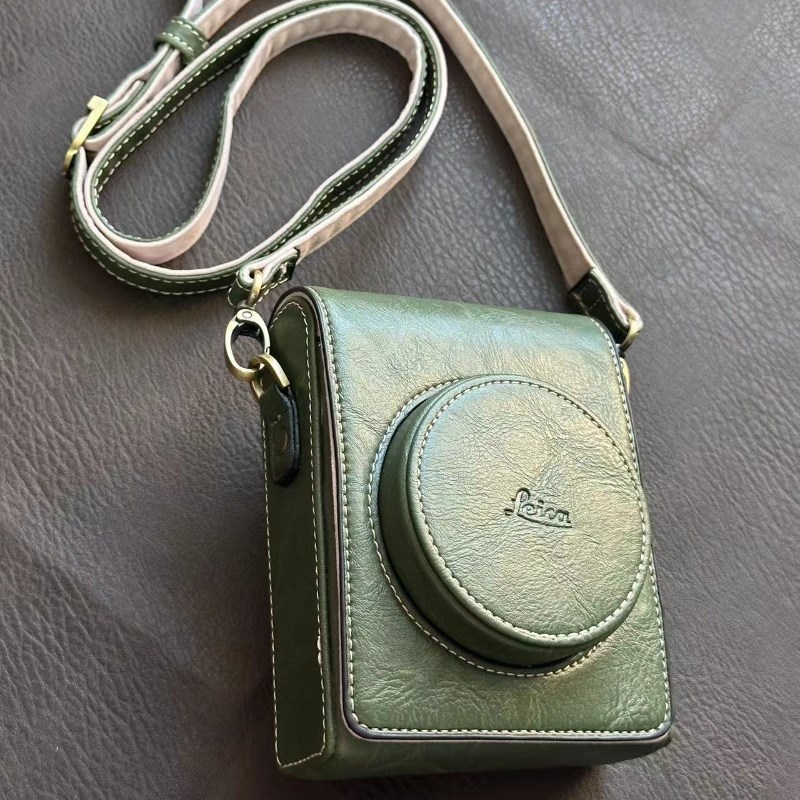 leica徕卡SOFORT2相机包 莱卡拍立得配件收纳袋保护皮套真皮半包