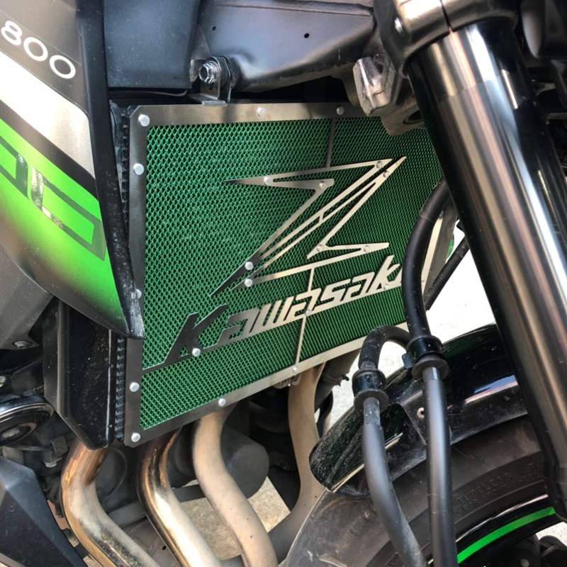适用川崎Z1000 R/SX Z800 Z750改装水箱网防护罩散热器保护网配件