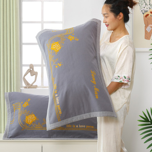 天阳加大细纱纯棉枕巾加厚纱布盖巾水晶棉单人欧式情侣成人枕头巾