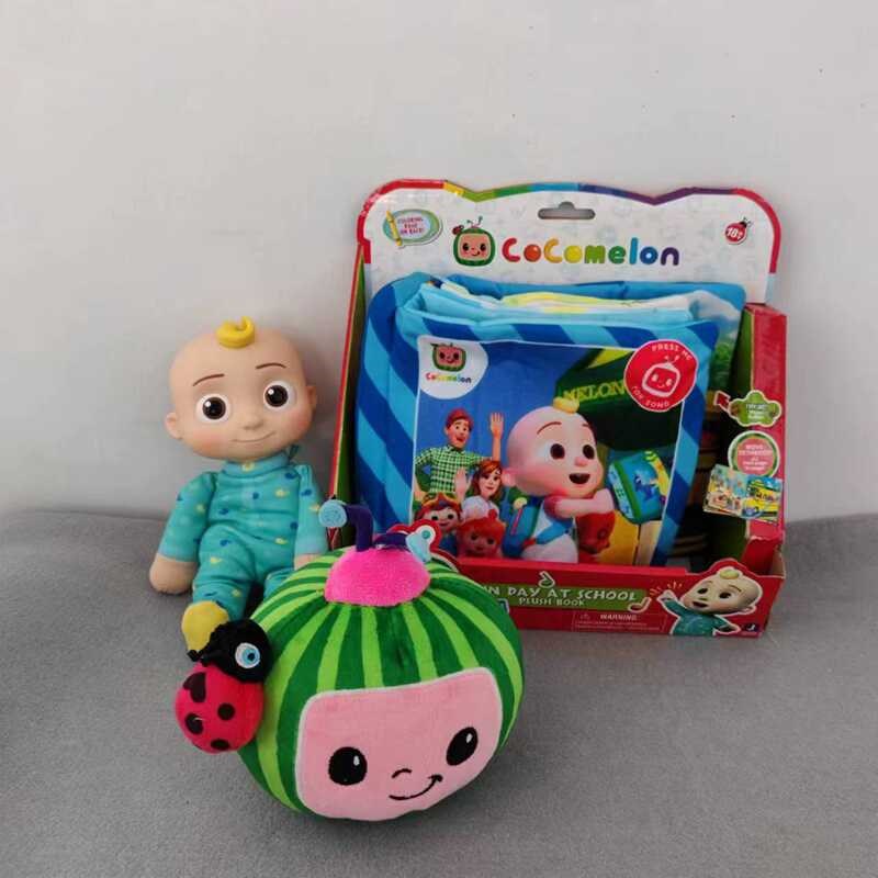 原单baby巴士JOJO带音乐布书安抚玩偶安抚娃娃毛绒玩具英语儿歌