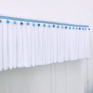 满包邮定制魔术贴珠子电表箱窗帘头飘窗门帘珠帘轨道柜子遮挡