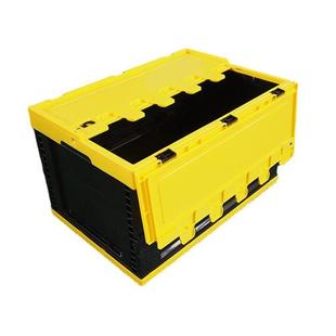 340冷链中转箩筐黄黑色加厚便携 400 无盖600 P340折叠周转箱600