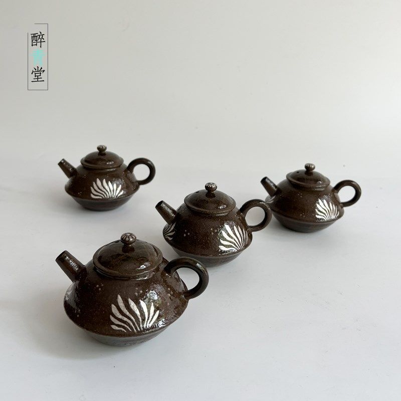 醉青堂 大乐老师手工贝果壶手绘鱼藻纹古朴茶壶描银手工壶紫砂壶,餐饮具,茶壶,淘宝优惠券,粉丝福利购,淘宝优惠卷
