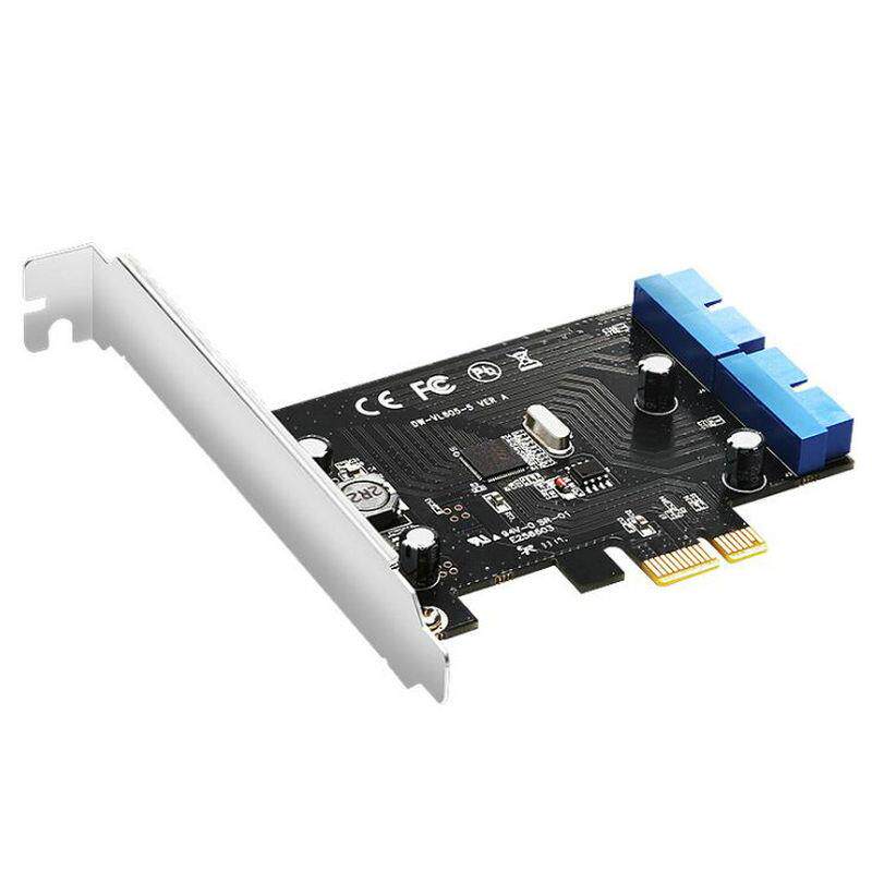PCI-E转usb3.0机箱前置面板扩展卡台式机pcie转USB3.0插针双20PIN