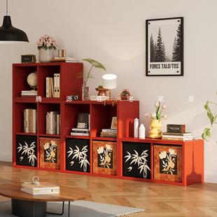 钢制书架卡莱克格子柜带背板落地置物架客厅靠墙家用书柜储物架子