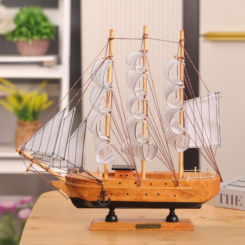 帆船摆件一帆风顺模型客厅家居装饰酒柜玄关书架办公室工艺品摆设,家居饰品,装饰摆件,淘宝优惠券,粉丝福利购,淘宝优惠卷