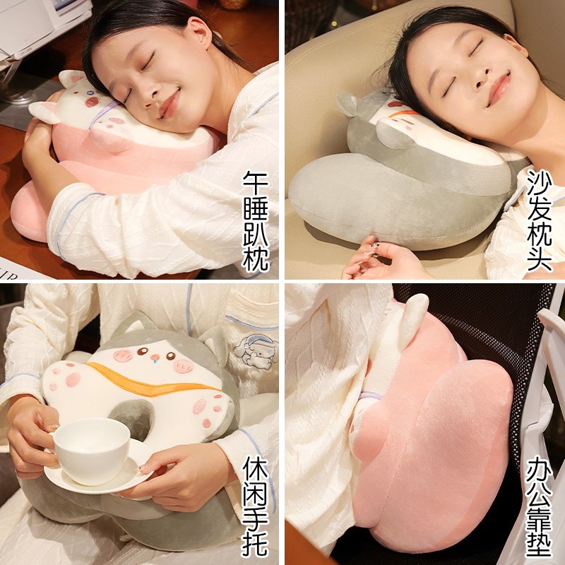 午睡枕办公室工位靠垫学生午休趴睡枕趴桌上女生枕头睡觉神器抱枕