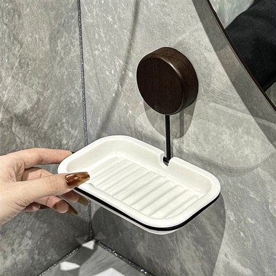 金卡佰肥皂盒家用陶瓷香皂盒卫生间壁挂式免打孔置物架新款沥水盒