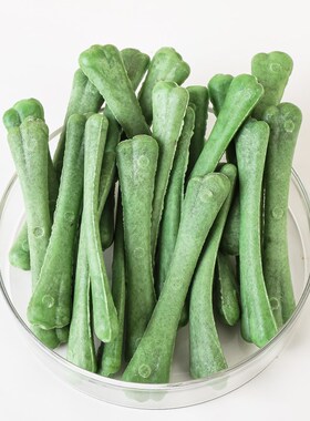 多格漫绿色韧性爽牙骨140g泰迪比熊小型狗狗洁齿健骨磨牙棒22根装