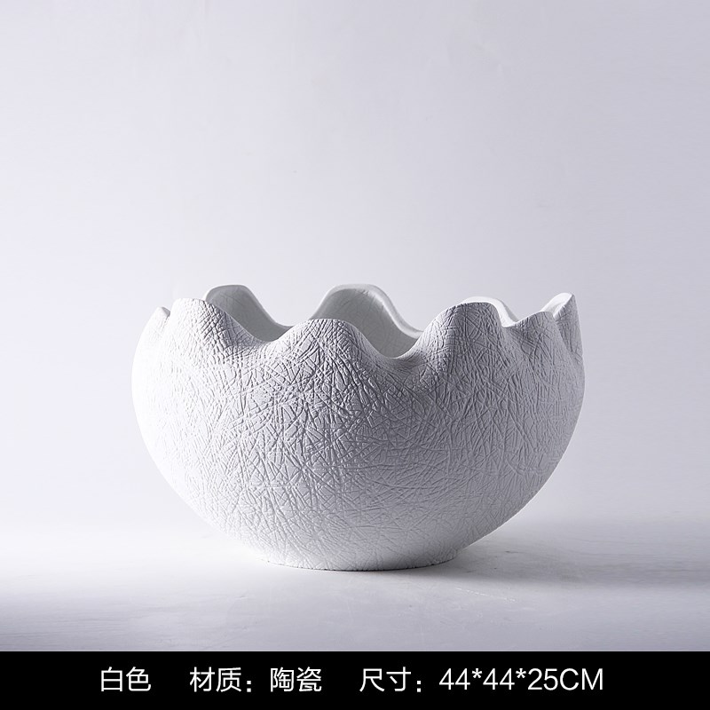 创意陶瓷花盆中式轻奢样板房软装饰品花瓶摆件室内客厅艺术插花器