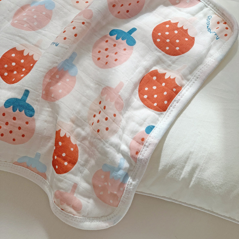 A类云片枕新生儿宝宝竹棉双层纱枕头毛巾柔软吸汗巾0到1岁平枕巾