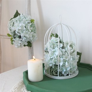 黑白两色鸟笼装饰婚庆婚礼多肉花架挂饰绿植家居饰品阳台庭院摆件