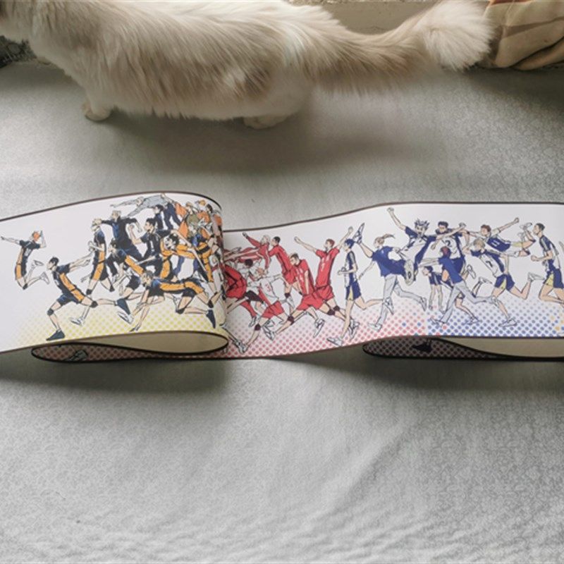 排球少年装饰画周边全员长卷轴丝绸挂画生日礼物海报全家福动漫