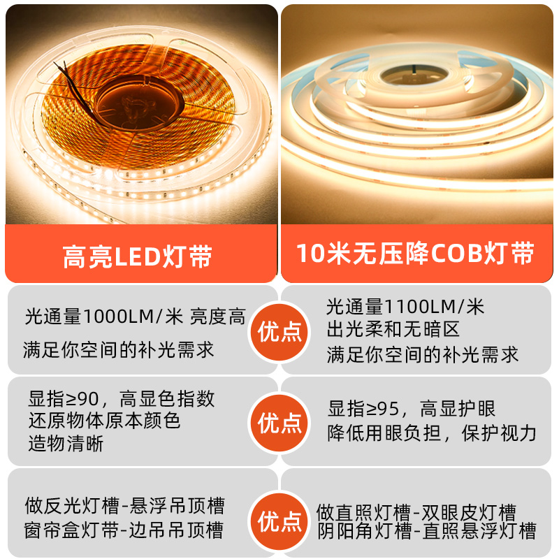 悬浮吊顶洗墙灯客厅反光灯槽线形灯带预埋线条灯嵌入式天花回光槽