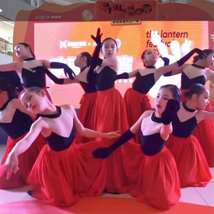 白小白编舞/少儿街舞古风芒种儿童爵士舞蹈服540度大摆裙古典舞