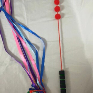 文王鼓武王鞭二神鼓鼓鞭彩色毛球鼓鞭文王鼓鼓鞭彩色纤维棒鼓鞭