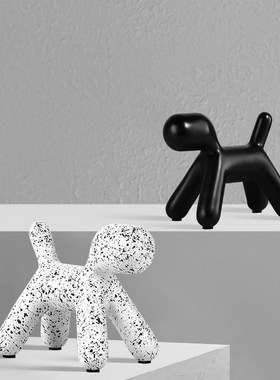 电镀气球狗摆件网红家居高级感电视柜装饰卡通样板间桌面饰品摆件