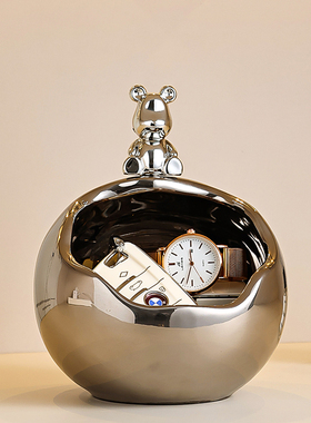 玄关钥匙收纳盒入户进门口鞋柜钥匙挂架神器置物盒家居装饰品摆件