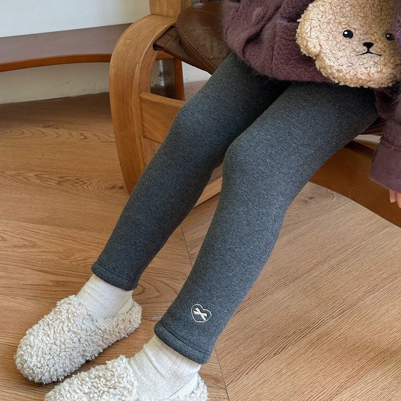 女童加绒加厚裤子冬天外穿女宝超厚打底棉裤小儿童宝宝一体保暖裤