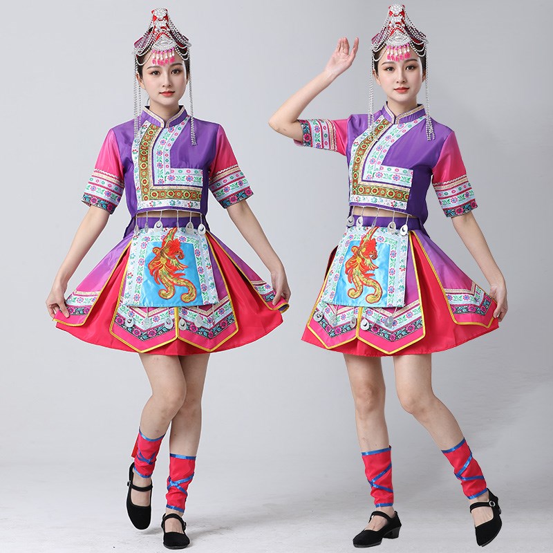 凤凰装少数民族服装女畲族服装女畲族婚服三月三民族服装头饰儿童