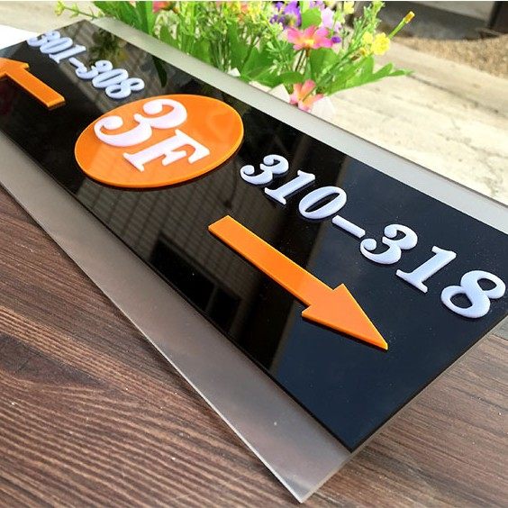 亚克力办公室门牌高档科室牌定做铭牌数字标牌制作UV标识牌定制