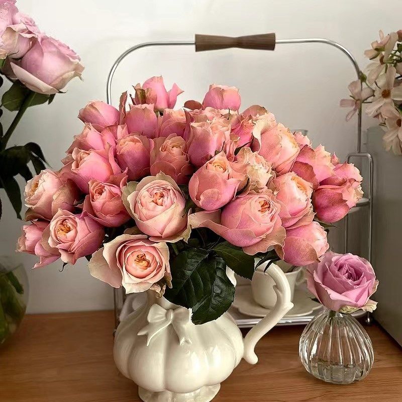 欧式奶油色花瓶蝴蝶结大肚花瓶复古蒜头花瓶高温家居摆设装修花瓶,家居饰品,花瓶,淘宝优惠券,粉丝福利购,淘宝优惠卷