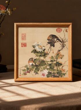 国风办公桌床头柜实木摆台装饰品画框挂墙家居装饰画