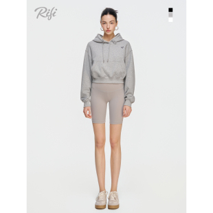 连帽卫衣 短款 RIFI 女26SS休闲上衣连帽卫衣绒衫 赵露思同款