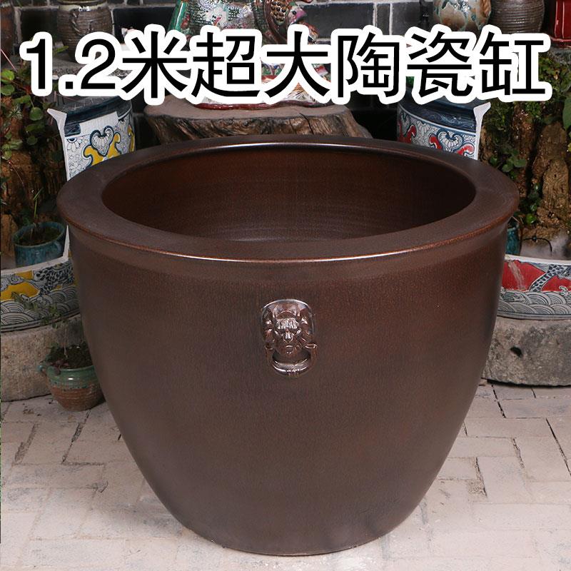 景德镇陶瓷大缸养鱼缸彷古大水缸锦鲤荷花睡莲招财种树缸书画水缸