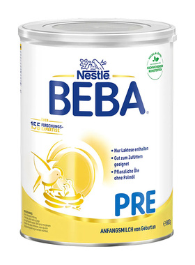 德国雀巢BEBA铂金版5种HMO婴儿奶粉PRE段800g效期27年01月