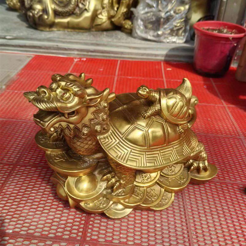 镇屋去邪,纯铜龙龟摆件,婆婆龟,客厅,办公室,财位,财道,破墙刀,天