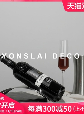 现代简约金属红酒架酒器酒具桌面摆件玄关餐桌样板间创意软装装饰