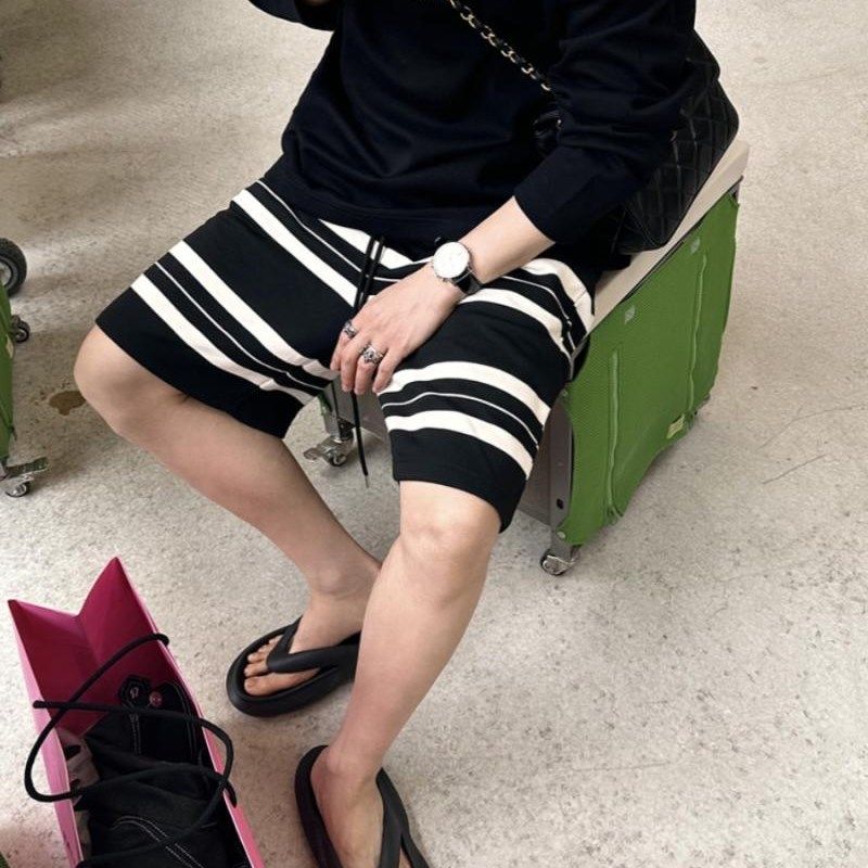 大码300斤条纹休闲短裤男装夏季珠地双面布宽松显瘦直筒五分裤子2,男装,短裤,淘宝优惠券,粉丝福利购,淘宝优惠卷
