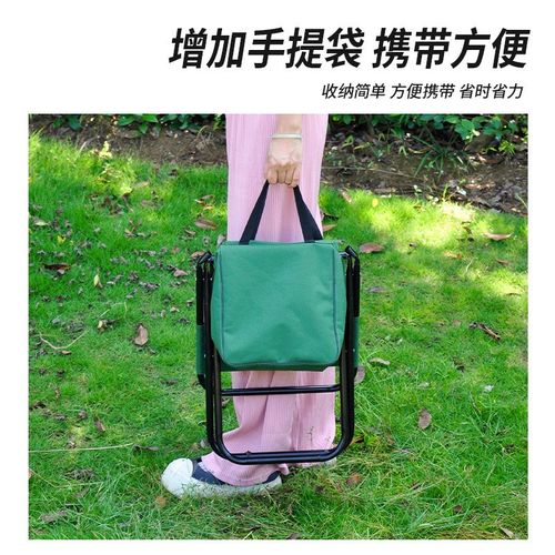 户外休闲多功能冰包可折叠小型靠背马扎便携式野餐野营靠背钓鱼凳
