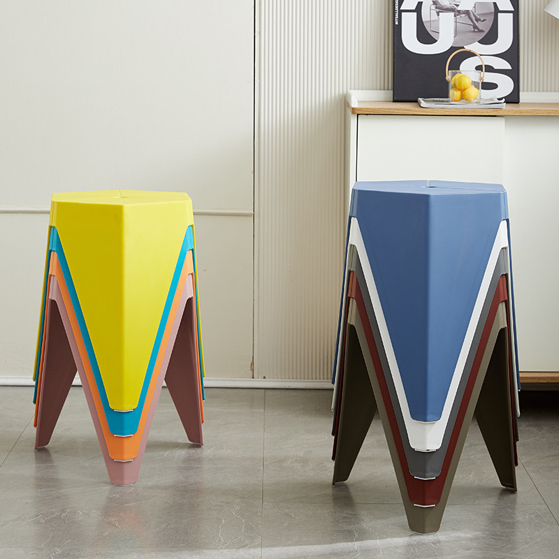 塑料凳子家用可叠放北欧网红圆凳加厚胶凳简约现代餐桌高板凳椅子,住宅家具,其它凳子,淘宝优惠券,粉丝福利购,淘宝优惠卷