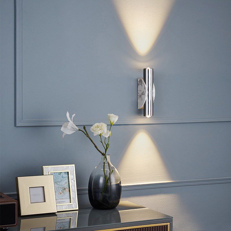 德国柏曼云石轻奢卧室床头壁灯 北欧简约现代书房走廊墙灯led灯具