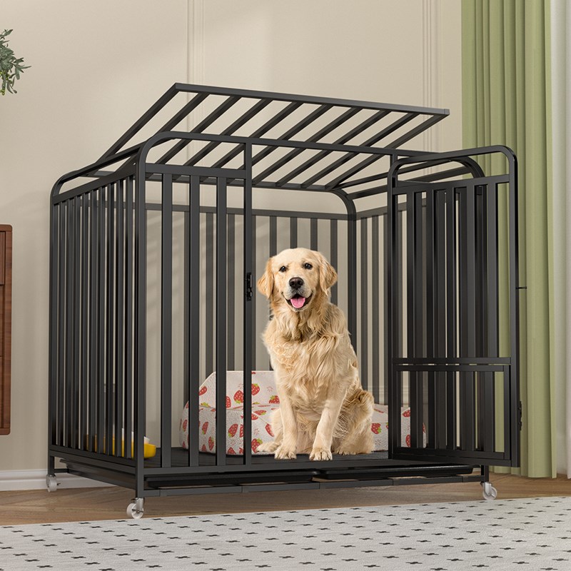 狗笼子室内家用带厕所加粗方管大型犬中型六面方管金毛拉布拉多笼