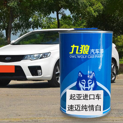 九狼汽车漆起成品亚漆原车漆斯y汀格速迈纯情白珍珠白白色金属银
