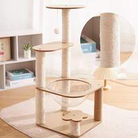 Multi-layer cat climbing frame, household cat bed, cat tree integrated, cat scratch column, small household, no space capsule, cat pet toy thumbnail 2