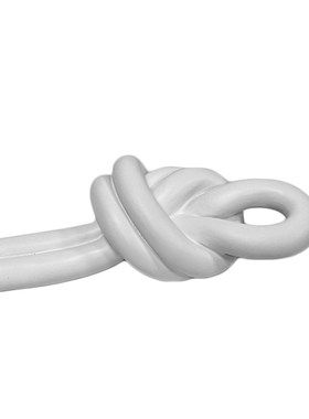 现代样板房售楼部抽象白色绳结摆件抽象几何扭曲打结玄关装饰