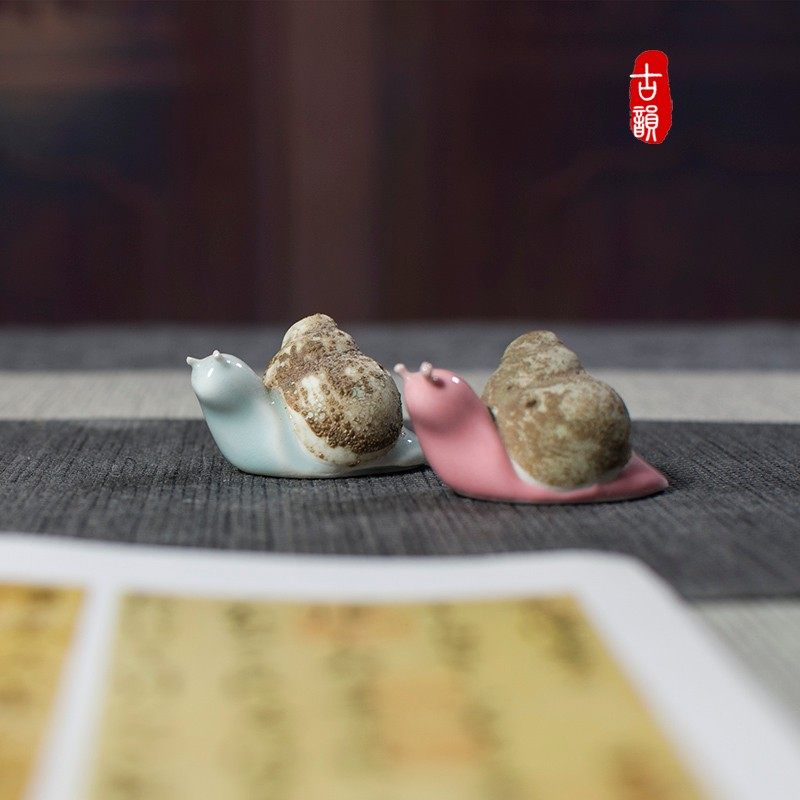 蜗牛笔搁创意爱动物毛笔架文房用品礼品笔山子搁笔器