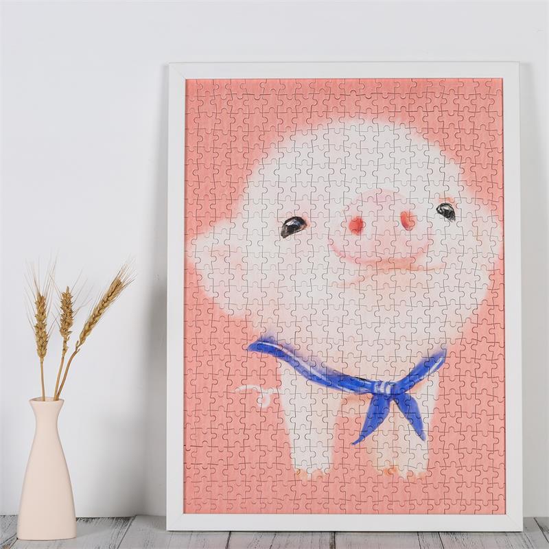 实木画框拼图框1000片*75装裱画框挂墙海报画框定制拼图框