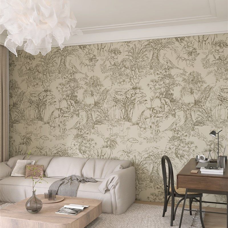 法式壁纸d立体覆古森林电视背景墙壁布客厅装饰墙纸卧室墙布壁画,家装主材,定制壁画,淘宝优惠券,粉丝福利购,淘宝优惠卷