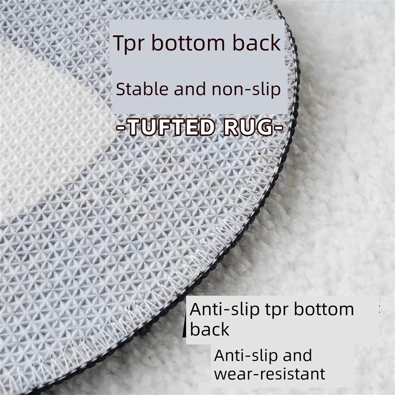 亿丰一帆吉峰黑白雪山绒卧室床头毯簇绒毯书房咖啡桌地毯凸窗垫