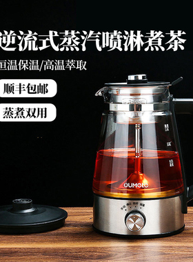 欧美特全自动煮茶器办公室小型逆流式喷淋蒸汽蒸茶壶恒温保温