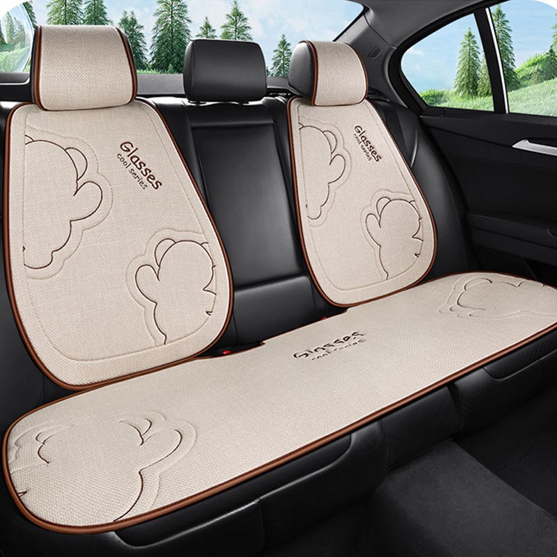 适用沃尔沃xc60汽车坐垫xc40 xc90 s60l s90四季亚麻车座垫座套