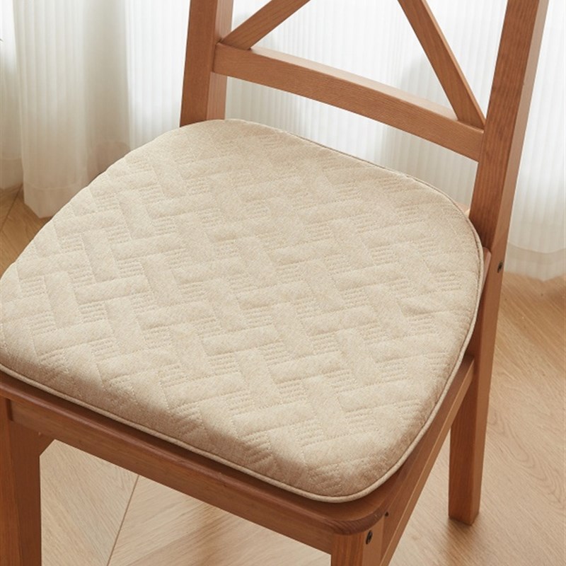 餐椅坐垫久坐椅子垫餐桌垫座垫马蹄形椅垫防滑有绑绳四季亚麻
