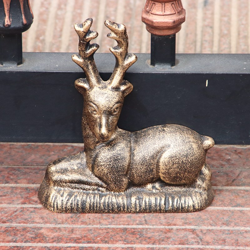 复古个性铸铁艺田园装饰门楔子创意小鹿门挡器防撞门阻防风顶门塞